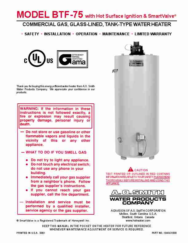 A O  Smith Water Heater BTF-75-page_pdf